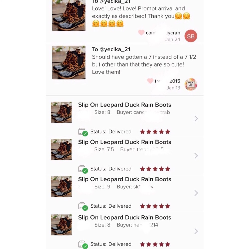 Slip On Leopard Duck Rain Boots - Picture 7 of 8